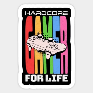 Hardcore Gamer for Life Sticker